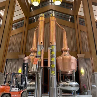 copper scrubbers distilling