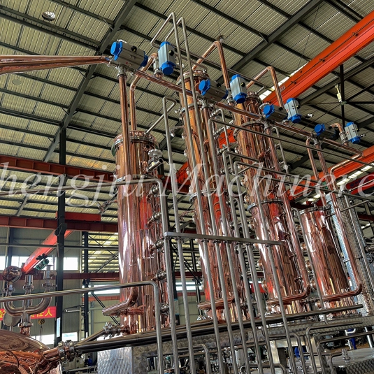 1400L All Copper Column Still Distillery Equipment Distiller for Whisky Vodka