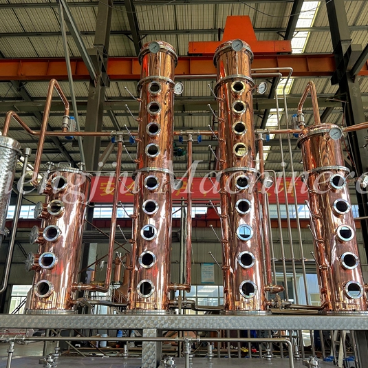 1400L All Copper Column Still Distillery Equipment Distiller for Whisky Vodka